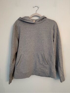 Pact Men's Organic Cotton Brushed Heather Grey Hoodie Size Medium